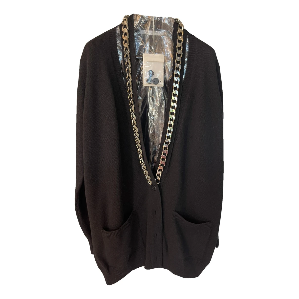 Pre-owned Givenchy Cashmere Cardigan In Black