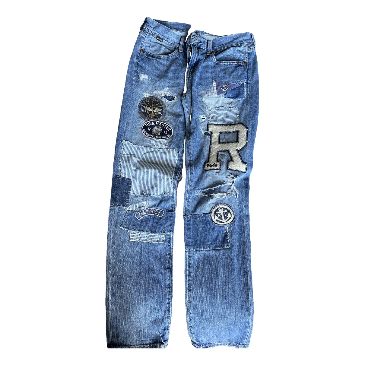 Pre-owned Polo Ralph Lauren Boyfriend Jeans In Blue