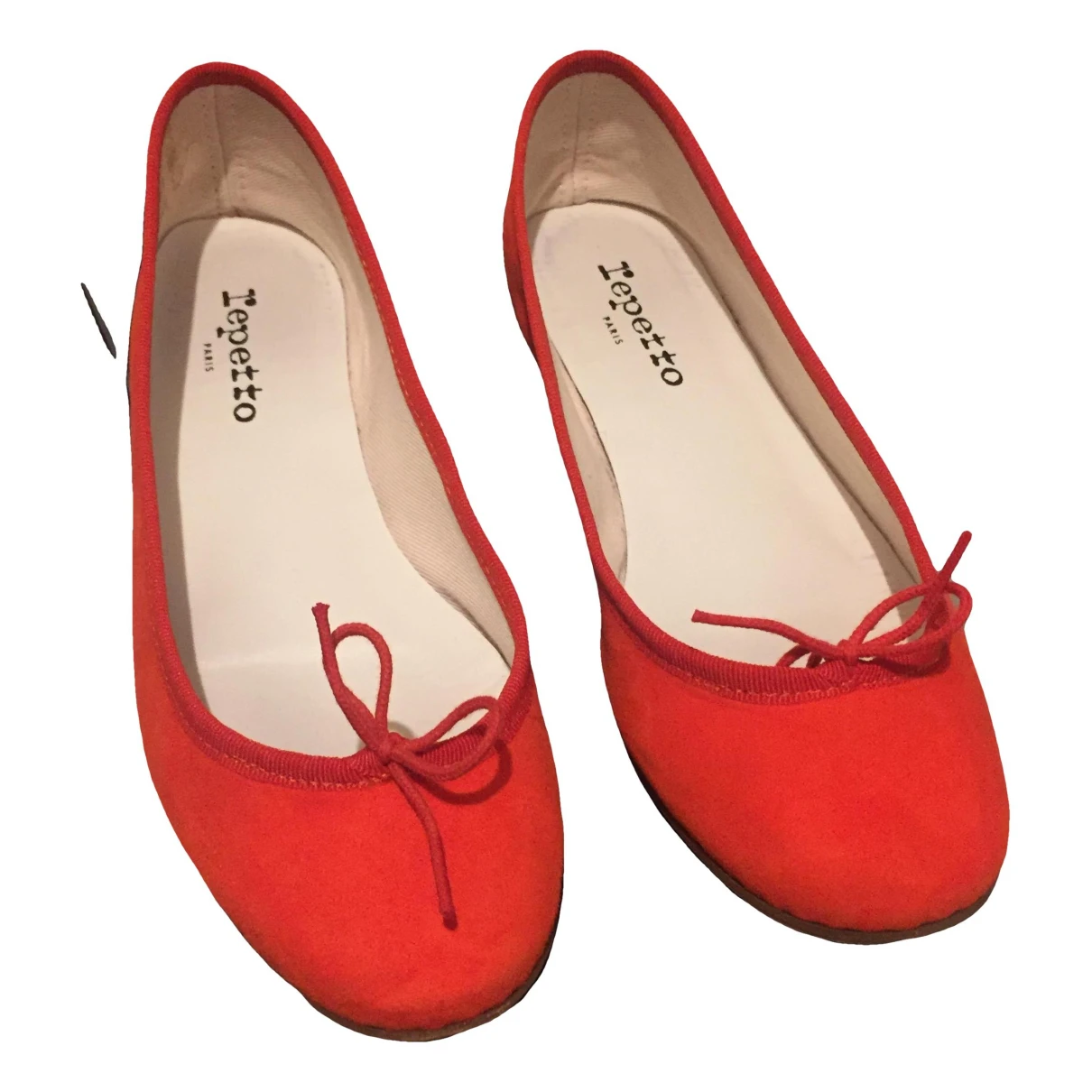 Pre-owned Repetto Leather Ballet Flats In Orange