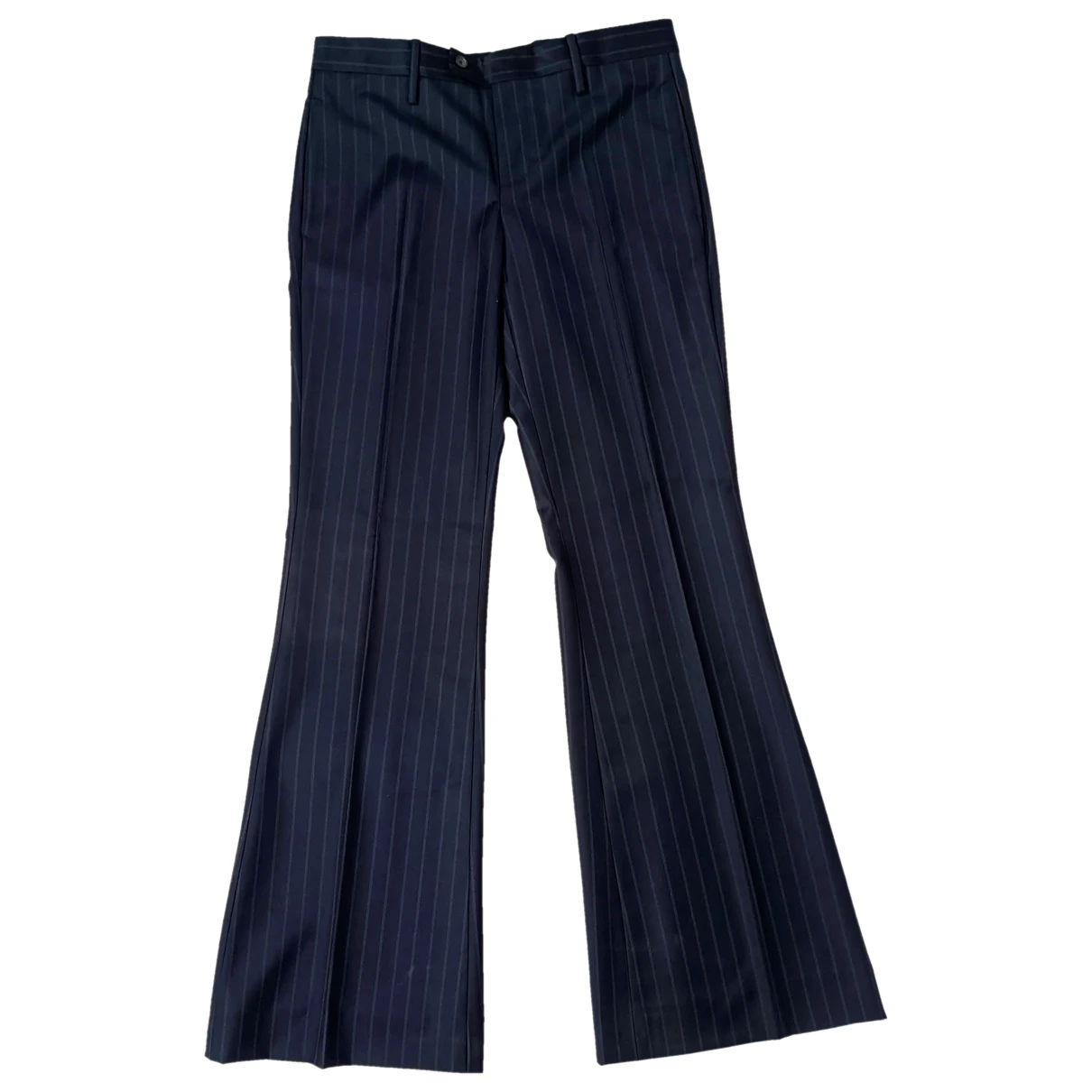 Pre-owned Gucci Wool Trousers In Blue