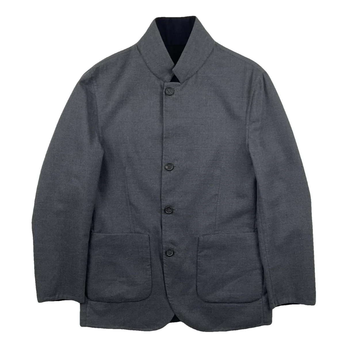 Pre-owned Brunello Cucinelli Cashmere Coat In Navy