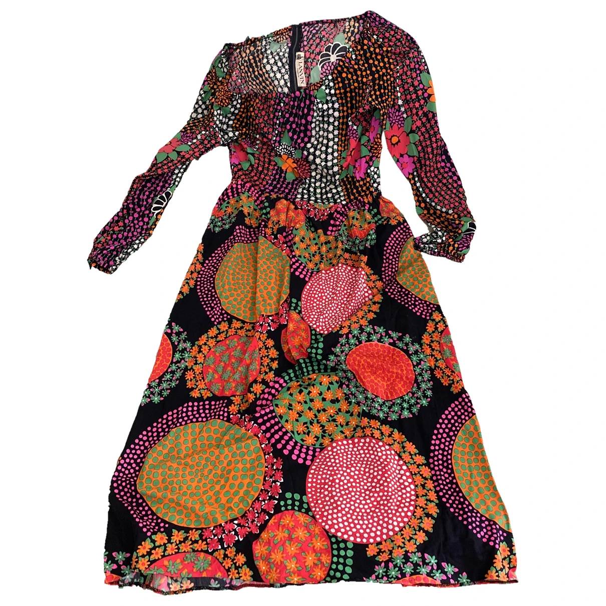 Pre-owned Lanvin Maxi Dress In Multicolour