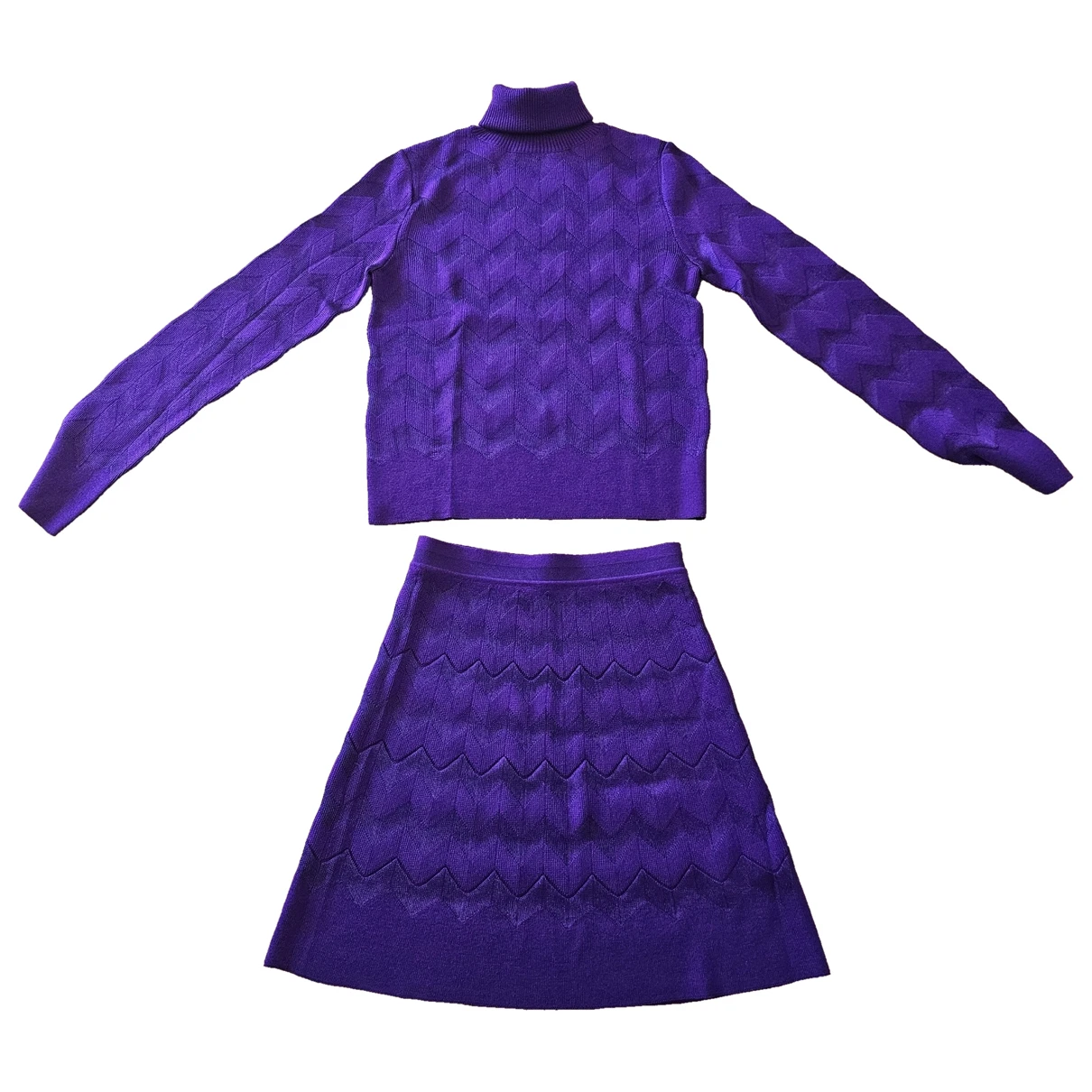 Pre-owned Missoni Wool Jumpsuit In Purple