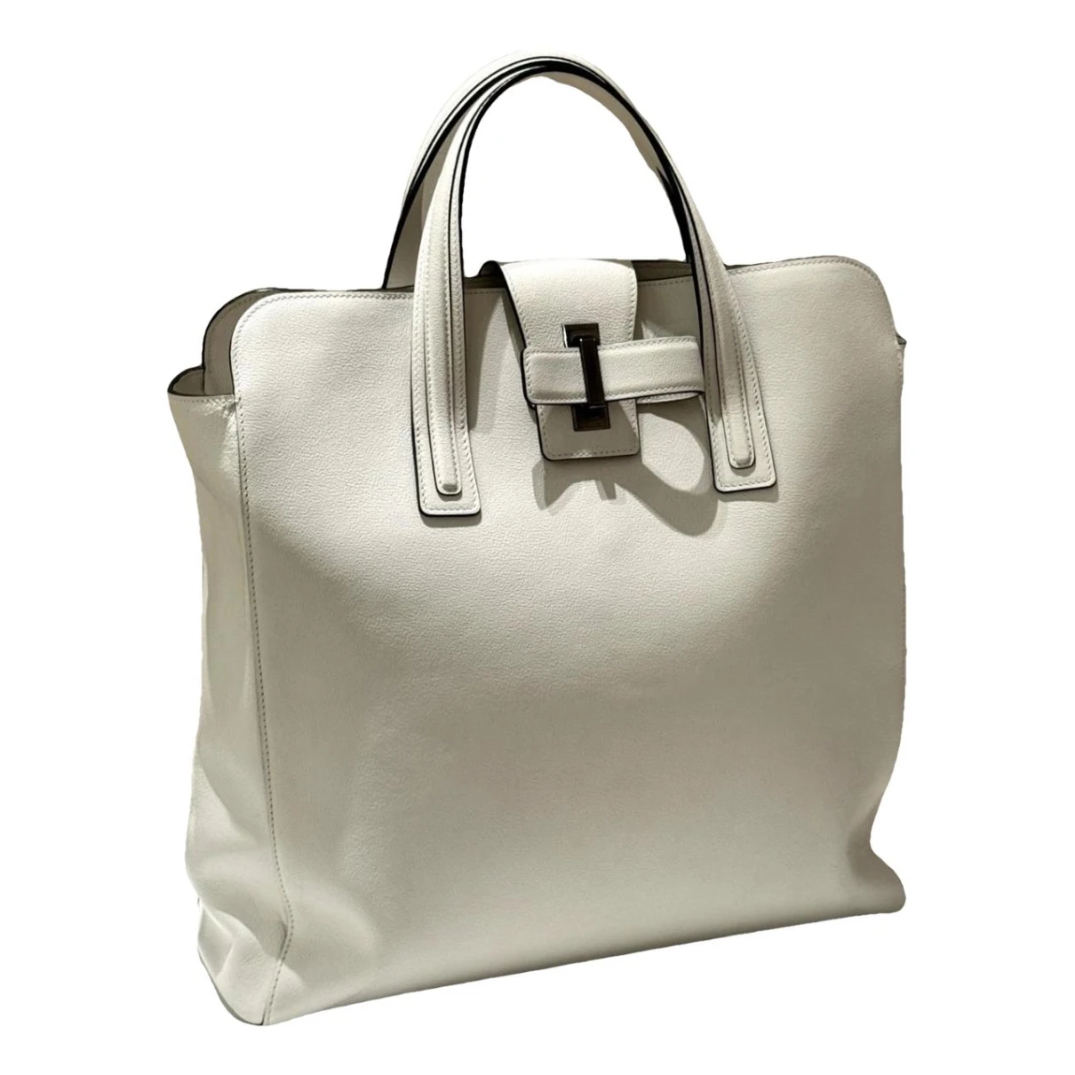 Pre-owned Delvaux Simplissime Leather Handbag In White