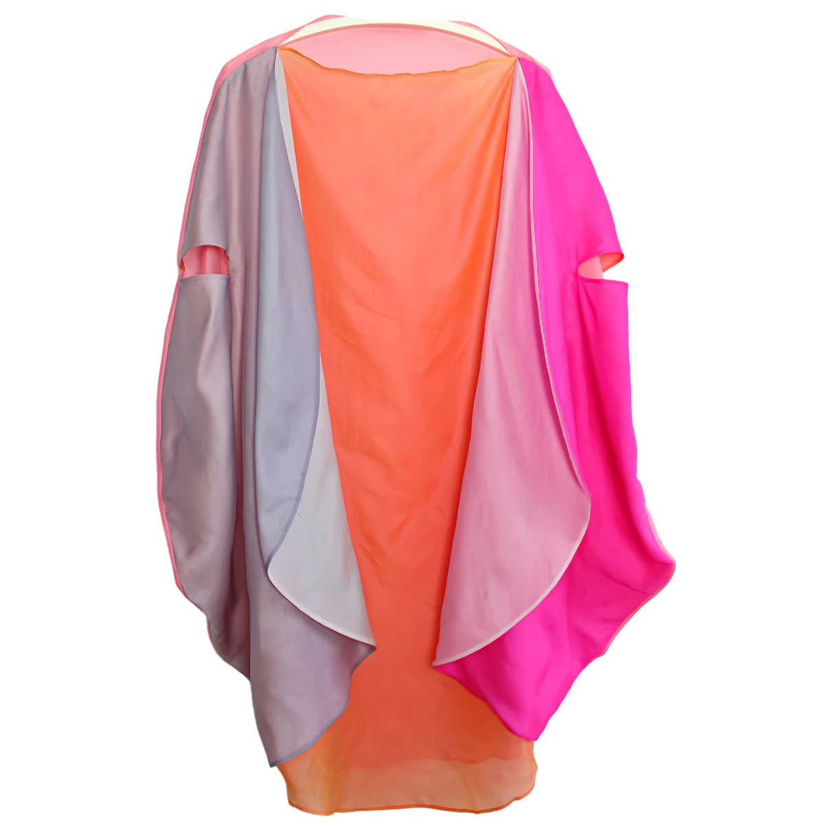 Pre-owned Jil Sander Silk Mid-length Dress In Multicolour