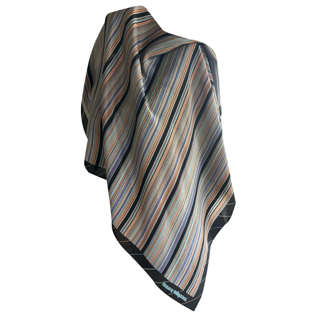 Pre-owned Issey Miyake Silk Scarf In Multicolour