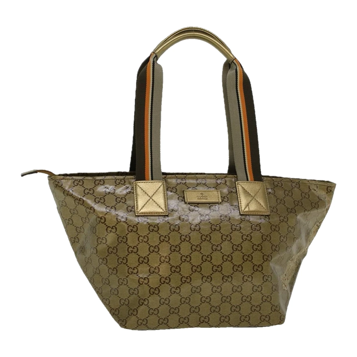 Pre-owned Gucci Leather Tote In Gold