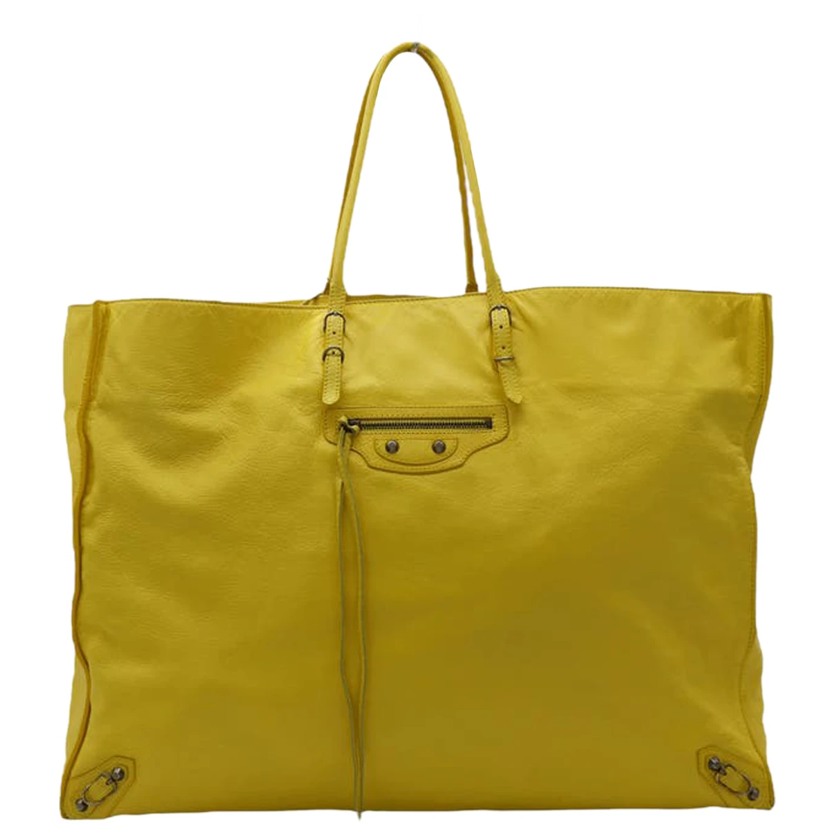Pre-owned Balenciaga Leather Handbag In Yellow