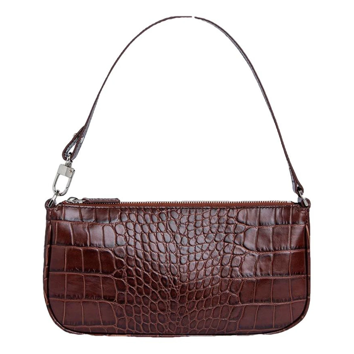 Pre-owned By Far Rachel Leather Handbag In Brown