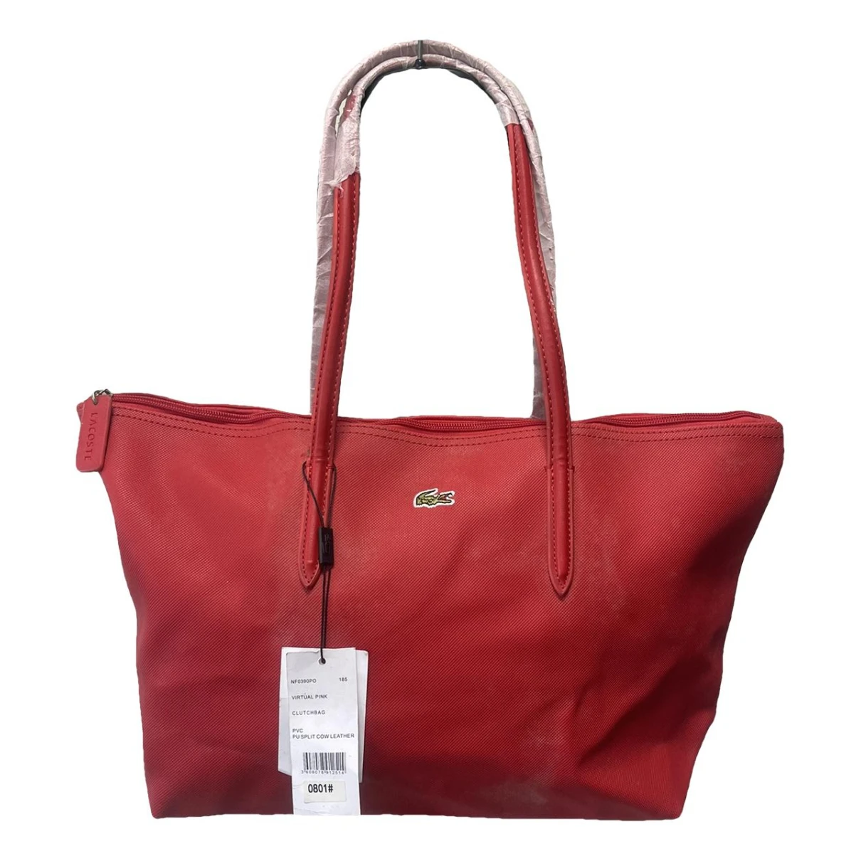 Pre-owned Lacoste Leather Handbag In Red