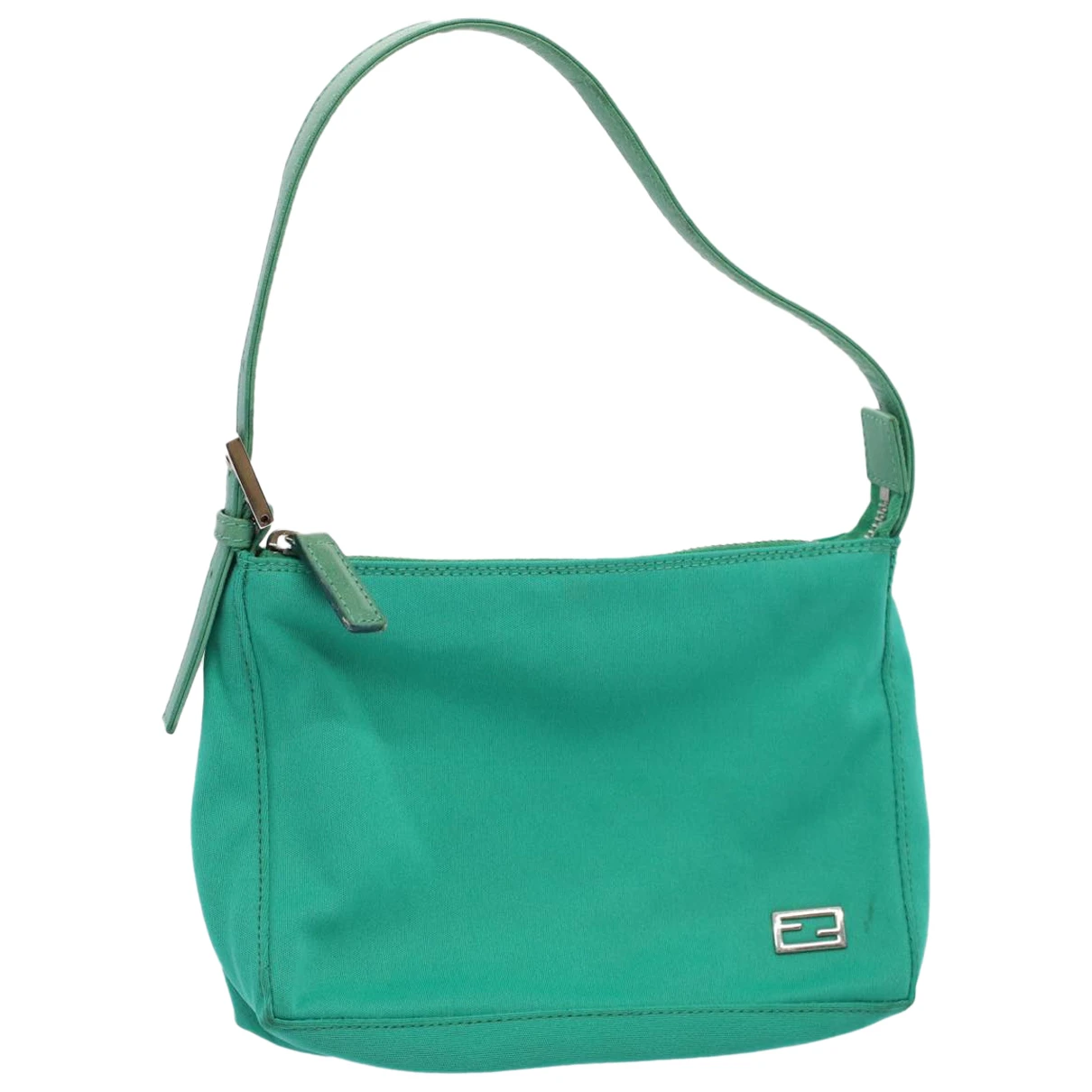 Pre-owned Fendi Cloth Handbag In Green