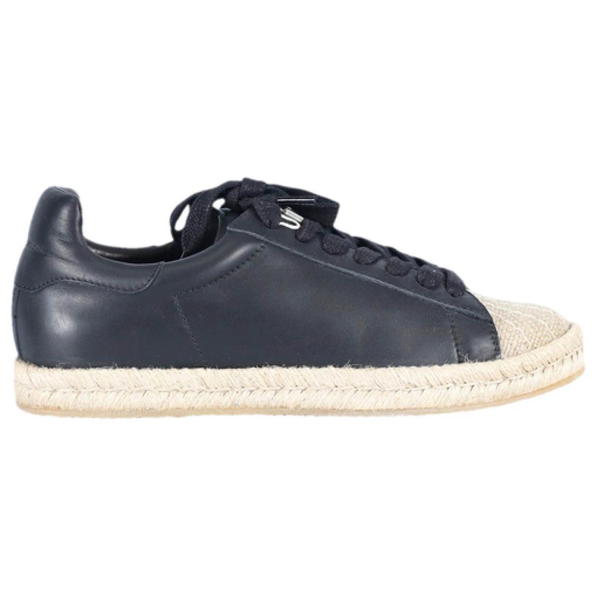 Pre-owned Alexander Wang Leather Trainers In Black