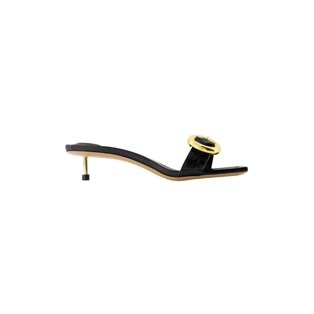Pre-owned Jacquemus Leather Sandal In Black