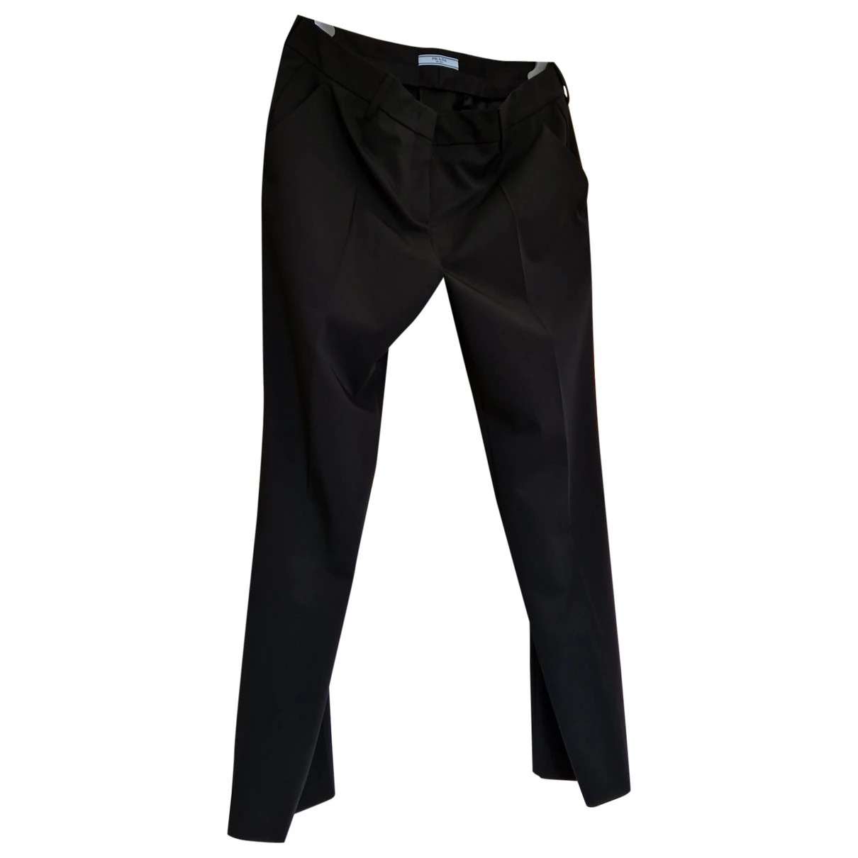 Pre-owned Prada Straight Pants In Black