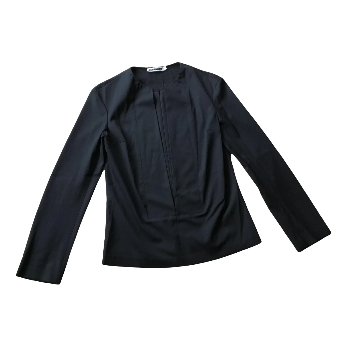 Pre-owned Jil Sander Wool Blouse In Black
