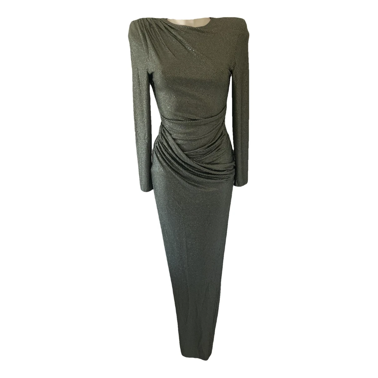 Pre-owned Alexandre Vauthier Maxi Dress In Khaki