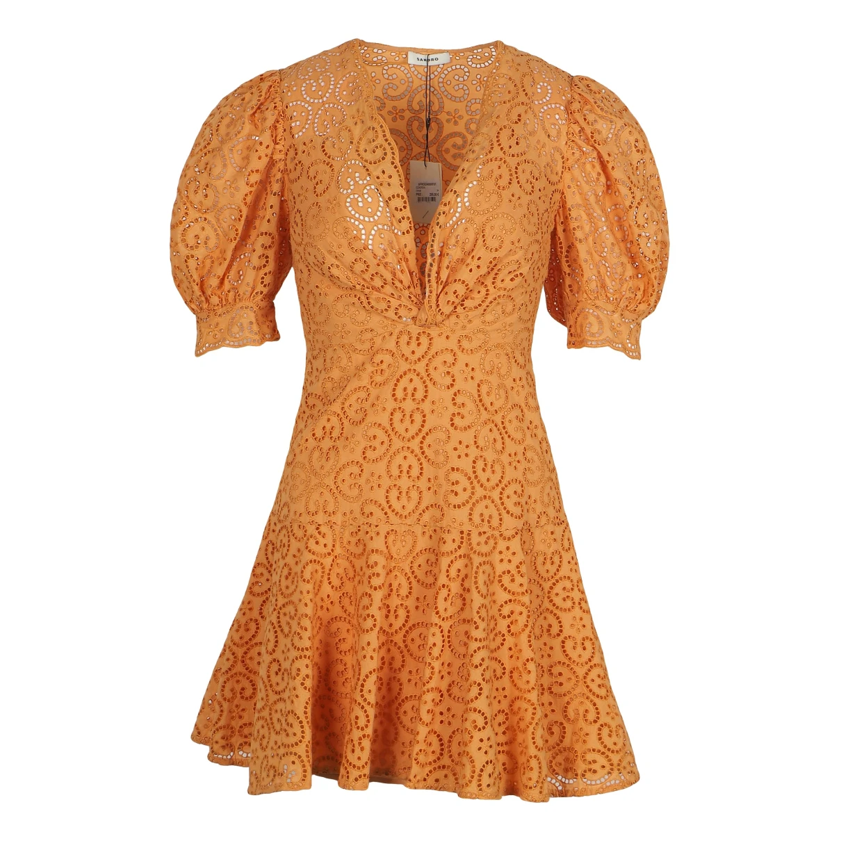 Pre-owned Sandro Spring Summer 2021 Mini Dress In Orange