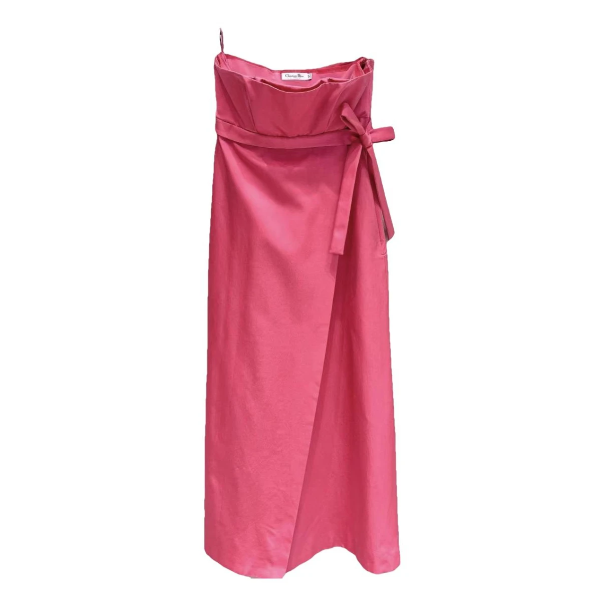 Pre-owned Dior Wool Maxi Dress In Pink