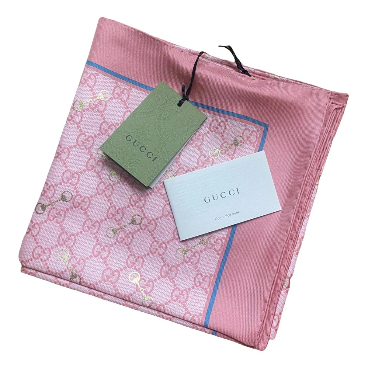 Pre-owned Gucci Silk Scarf In Pink