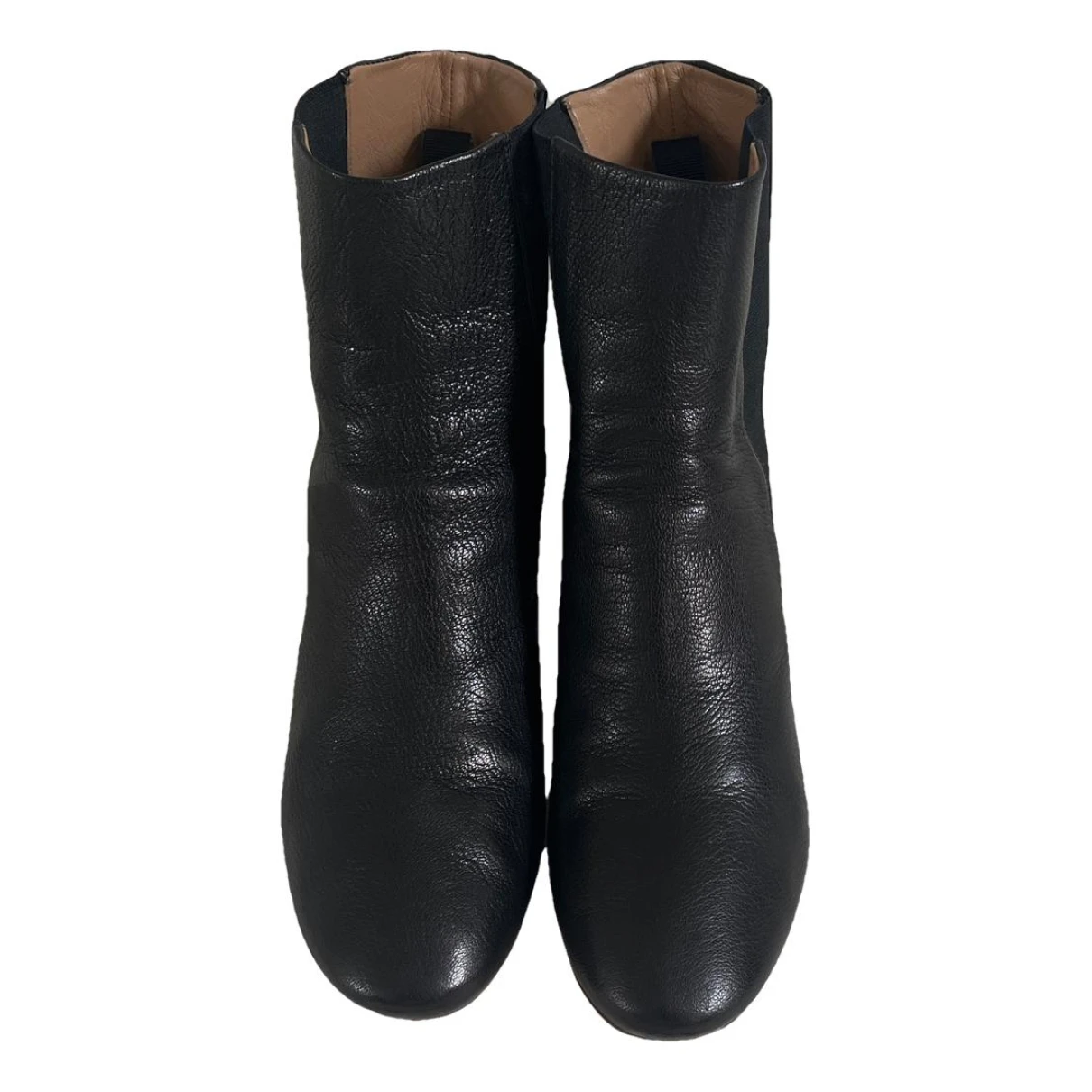 Pre-owned Mansur Gavriel Leather Boots In Black