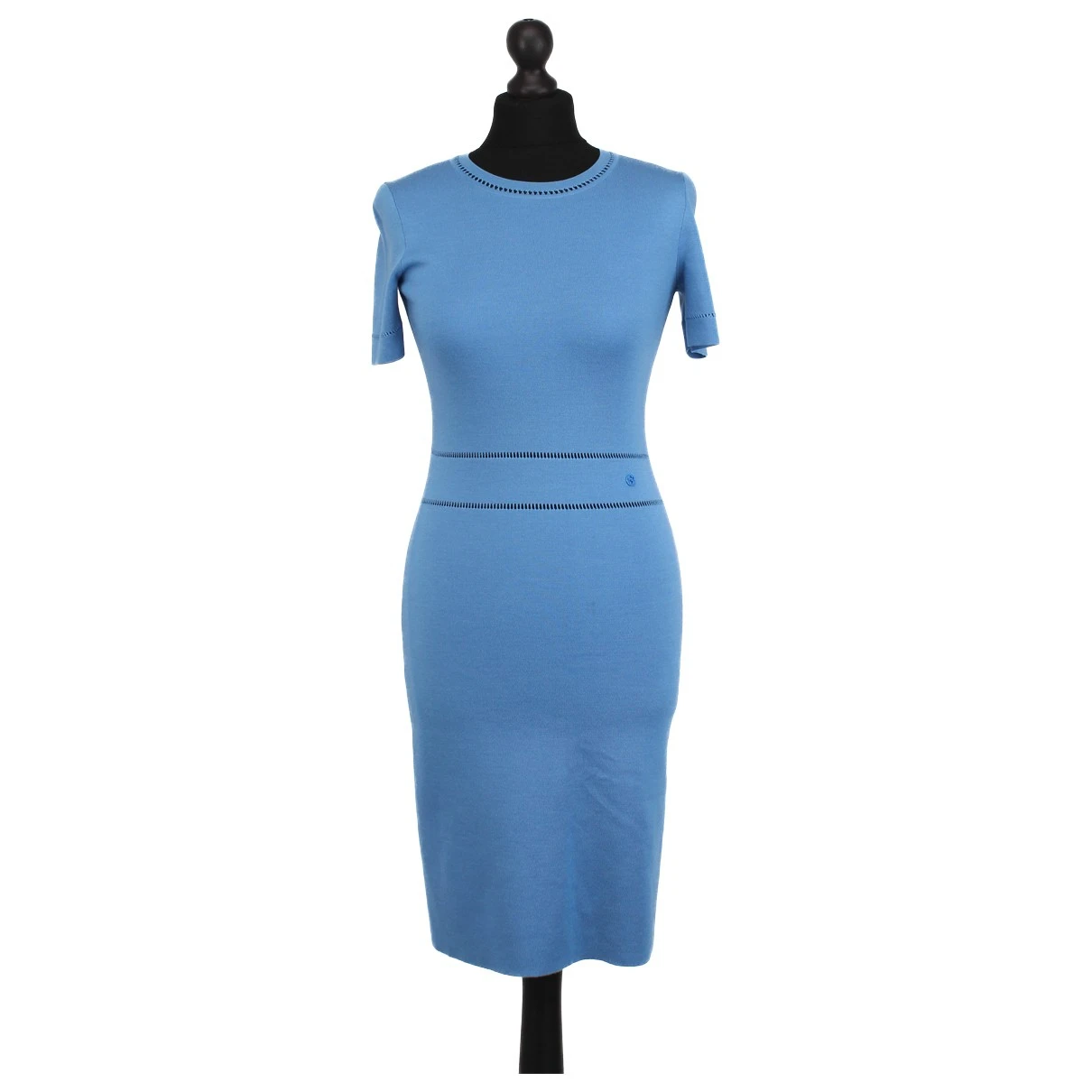 Pre-owned Gucci Silk Mid-length Dress In Blue