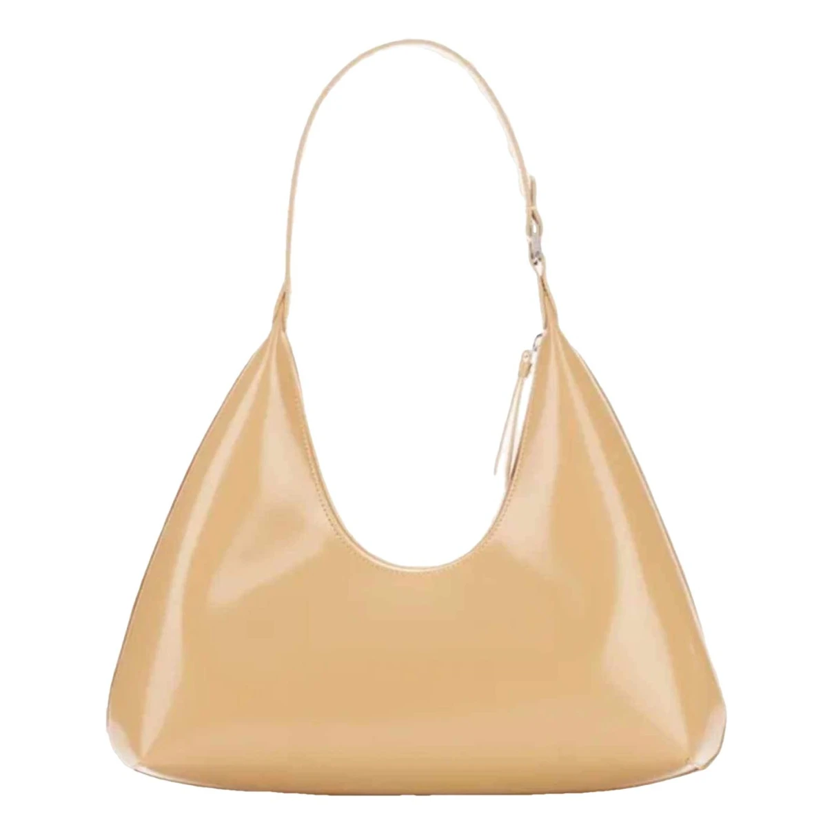 Pre-owned By Far Amber Leather Handbag In Beige