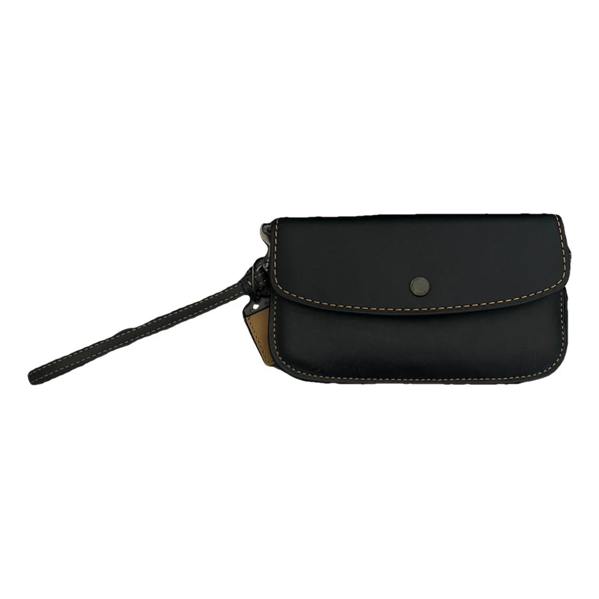 Pre-owned Coach Leather Clutch In Black