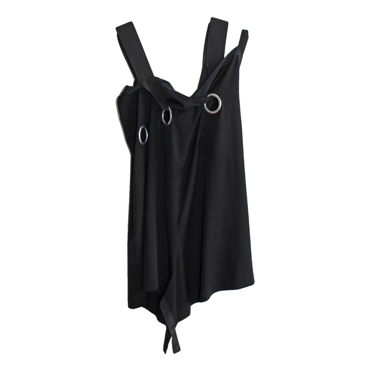 Pre-owned Yohji Yamamoto Mini Dress In Black