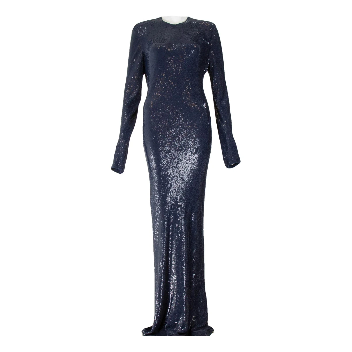 Pre-owned Ashish Glitter Maxi Dress In Navy