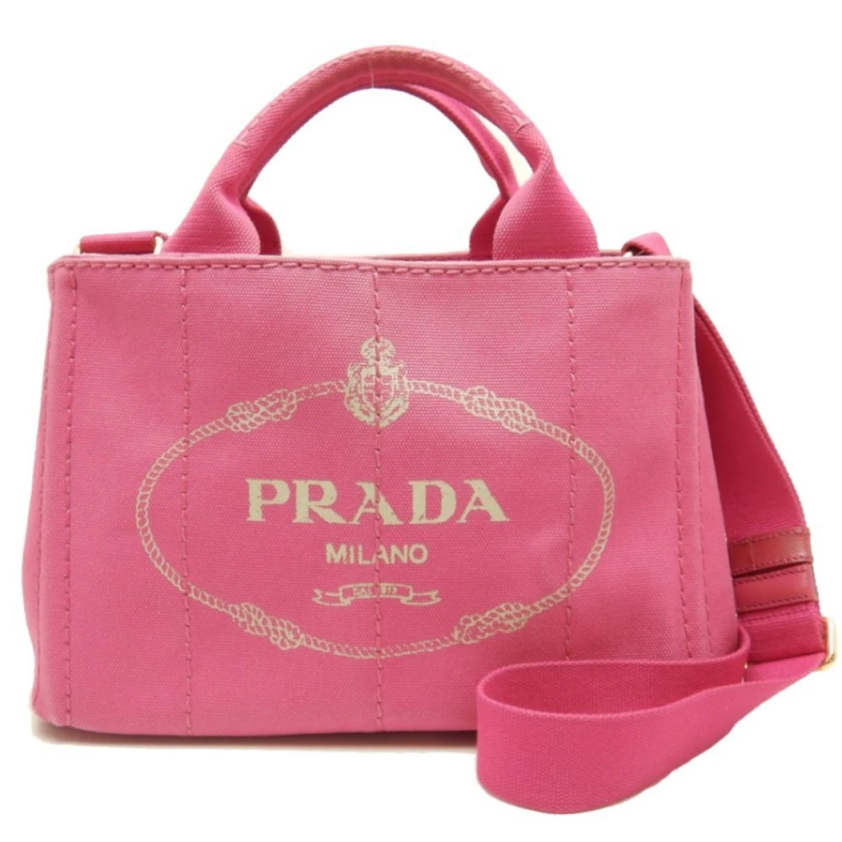 Pre-owned Prada Cloth Tote In Pink