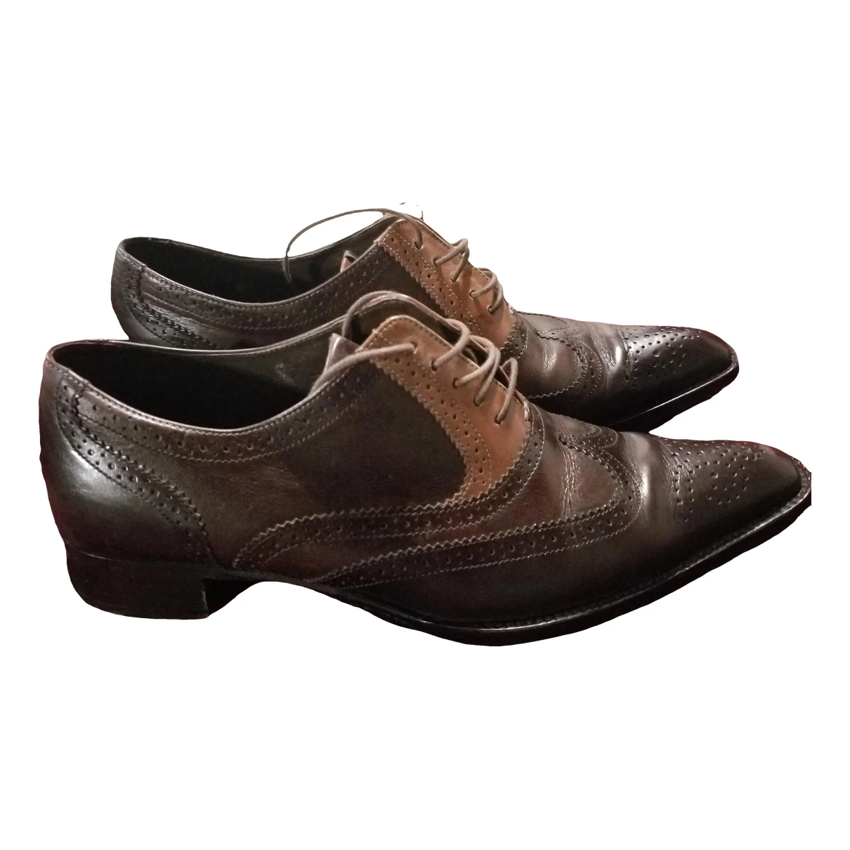 Pre-owned Heschung Leather Lace Ups In Brown
