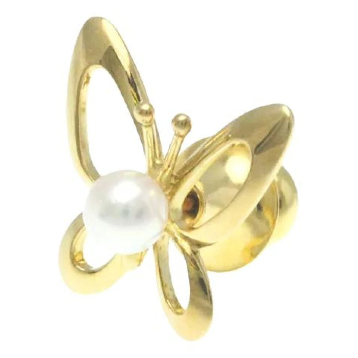 Pre-owned Mikimoto Yellow Gold Pin & Brooche
