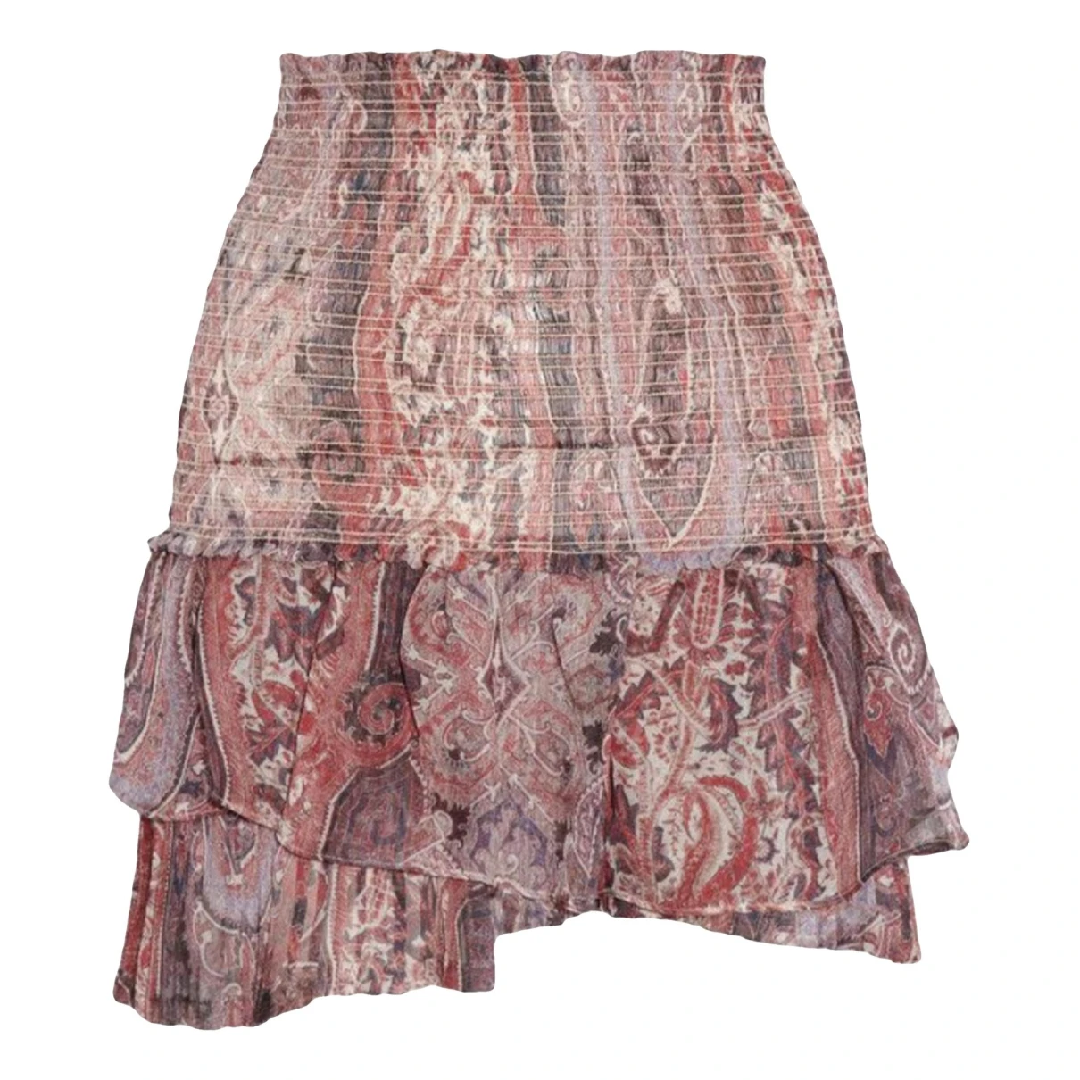 Pre-owned Isabel Marant Silk Mini Skirt In Brown