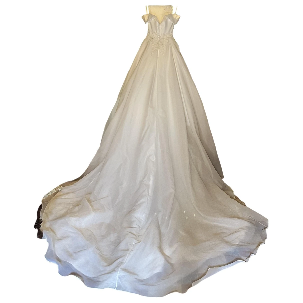Pre-owned Pronovias Silk Mini Dress In White