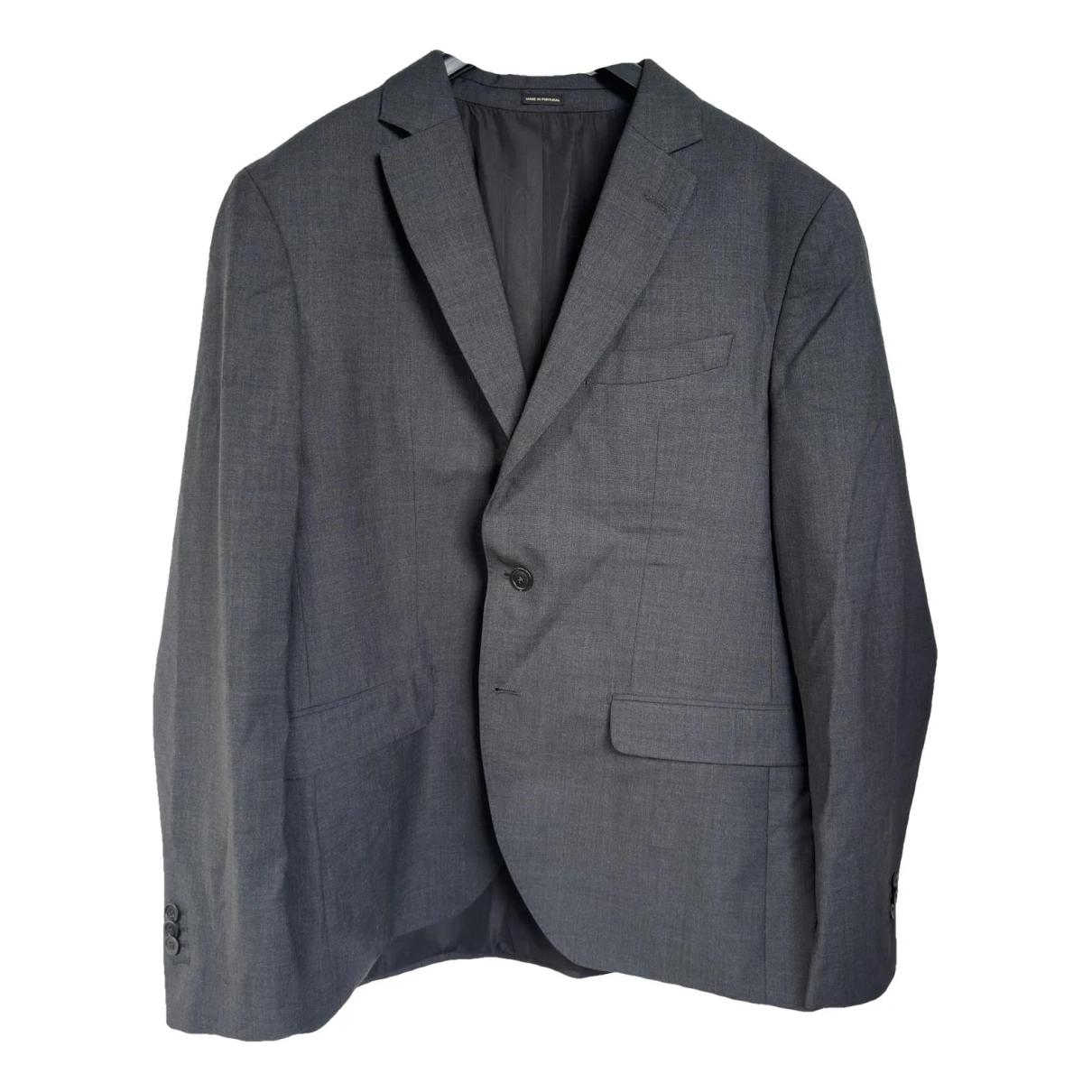 Pre-owned Massimo Dutti Wool Suit In Grey
