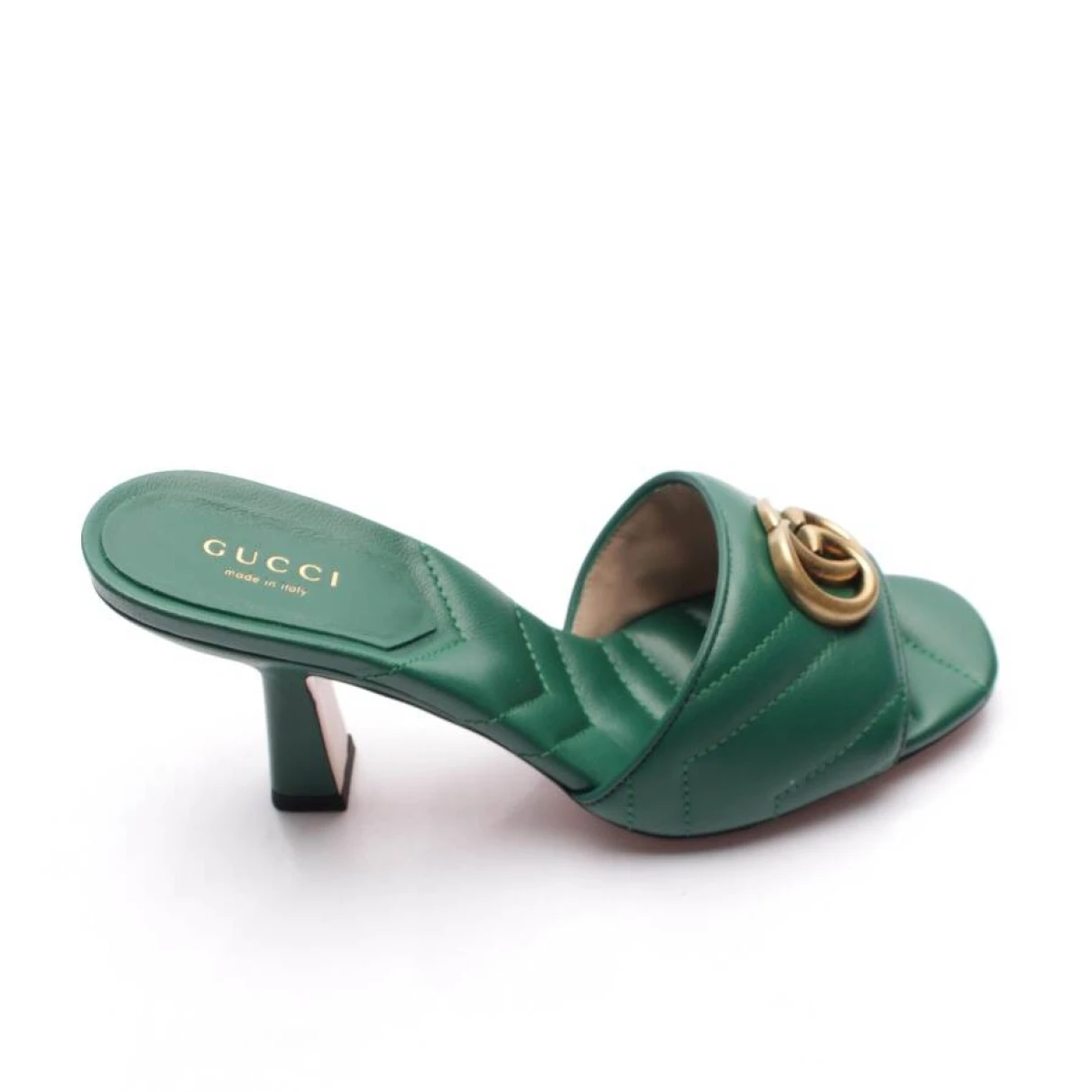 Pre-owned Gucci Leather Heels In Green
