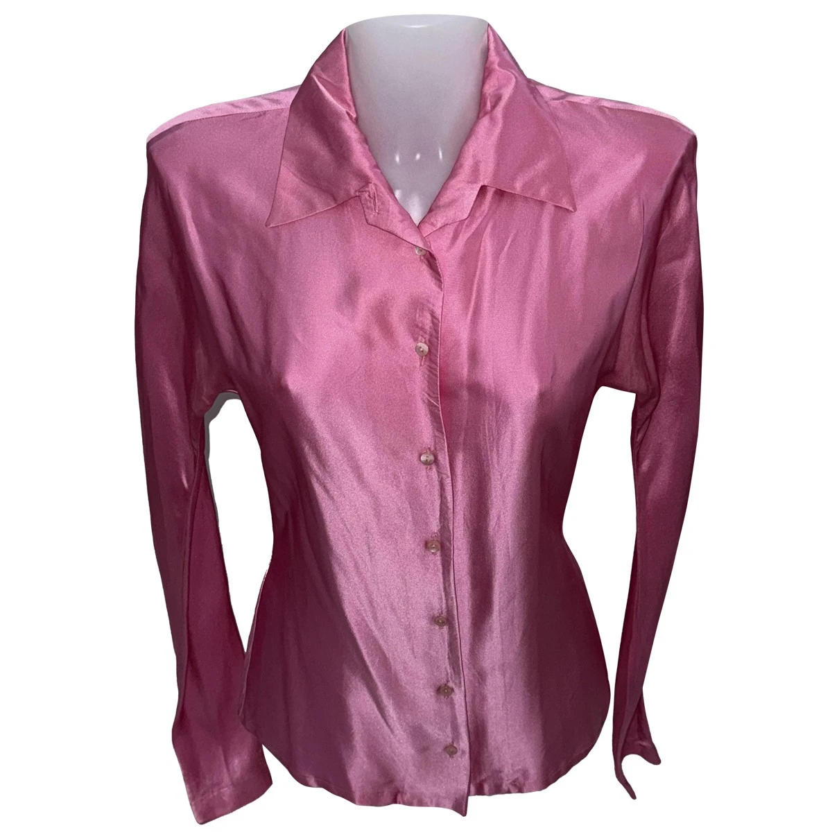 Pre-owned Versace Silk Blouse In Pink