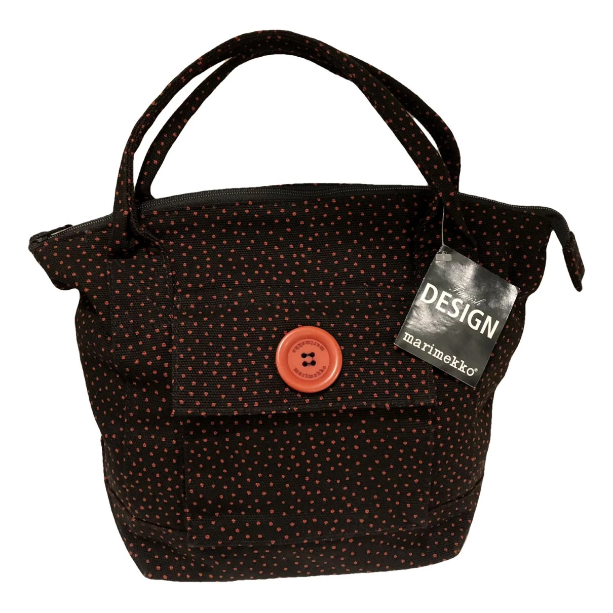 Pre-owned Marimekko Cloth Handbag In Black