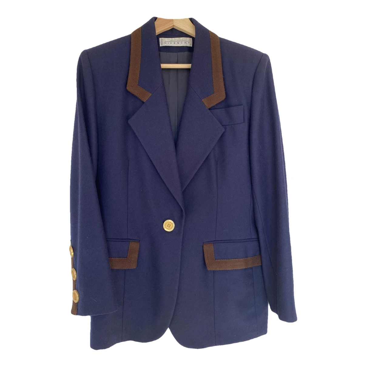 Pre-owned Givenchy Wool Blazer In Blue
