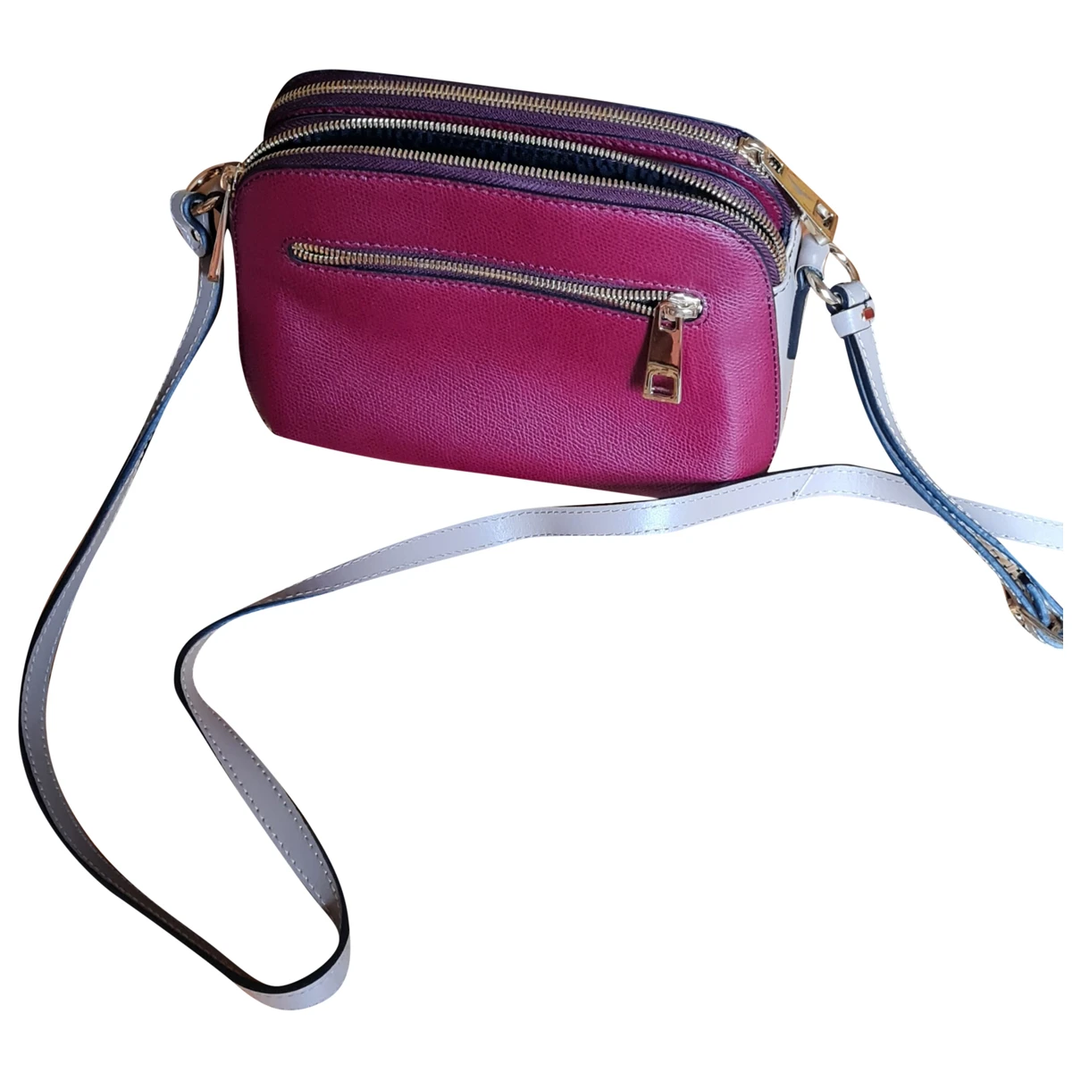 Pre-owned Alberto Guardiani Leather Handbag In Burgundy