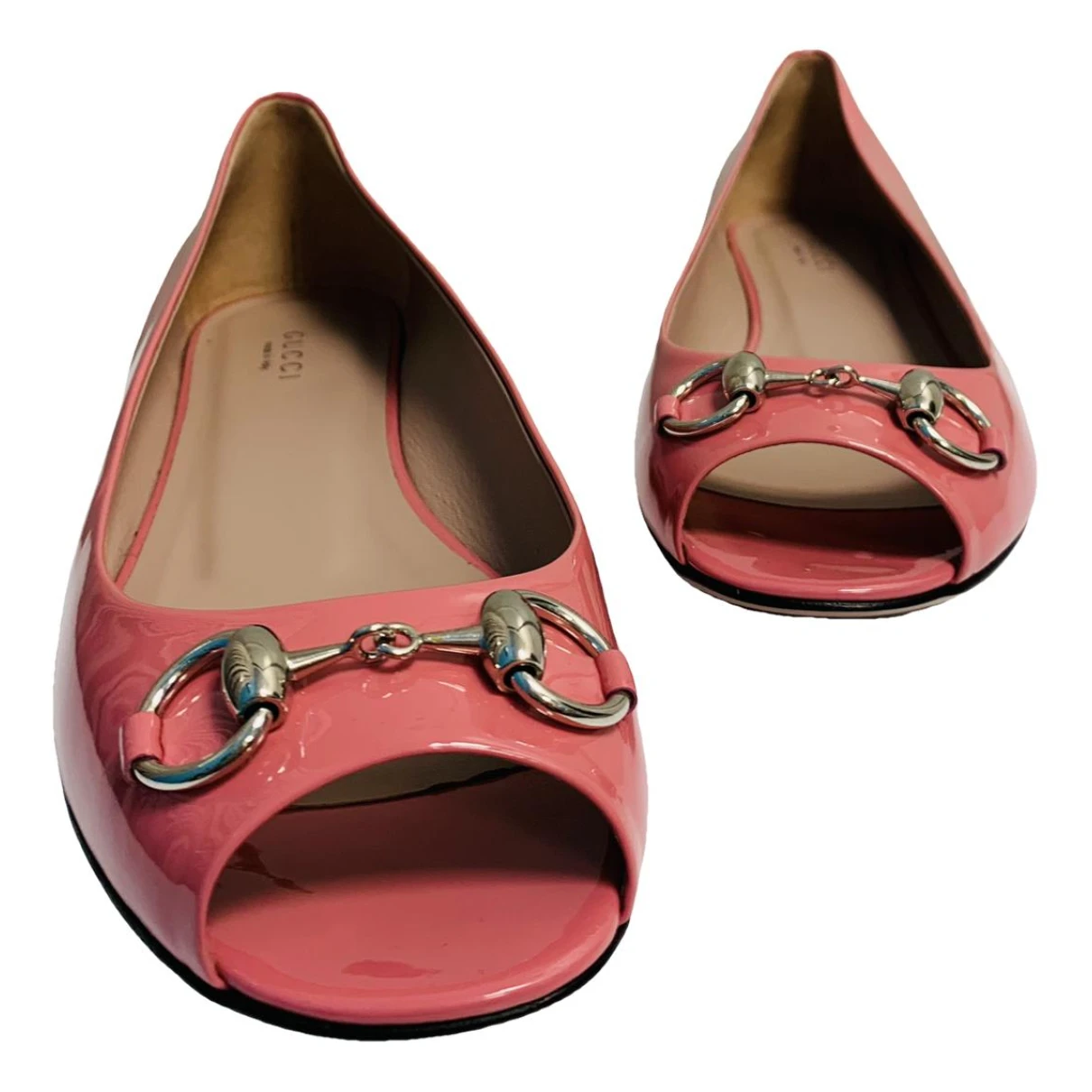 Pre-owned Gucci Leather Ballet Flats In Pink