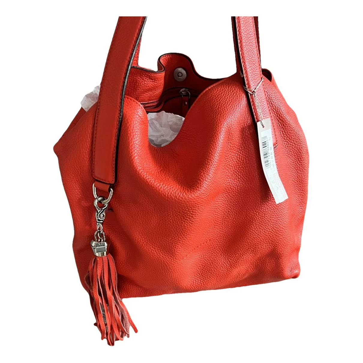Pre-owned Coccinelle Leather Handbag In Orange