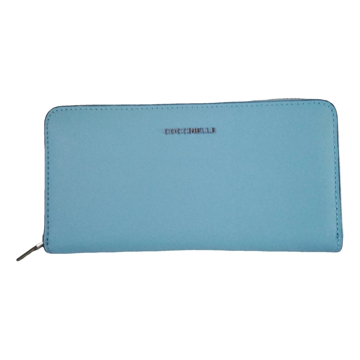 Pre-owned Coccinelle Leather Wallet In Turquoise