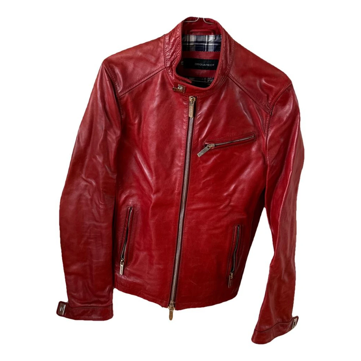 Pre-owned Dsquared2 Leather Vest In Red