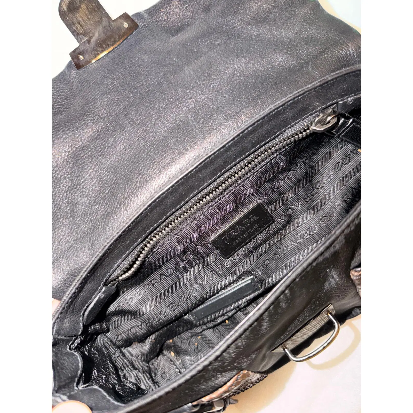 Python handbag Prada
