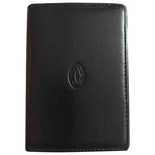 Pre-owned Cartier Leather Diary In Black