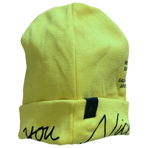 Pre-owned Y-3 By Yohji Yamamoto Hat In Yellow