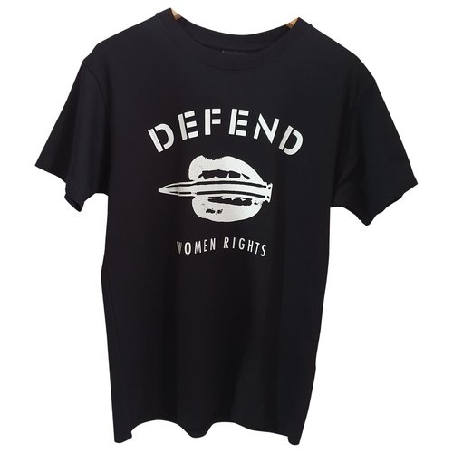 Pre-owned Defend Paris Black Cotton T-shirt