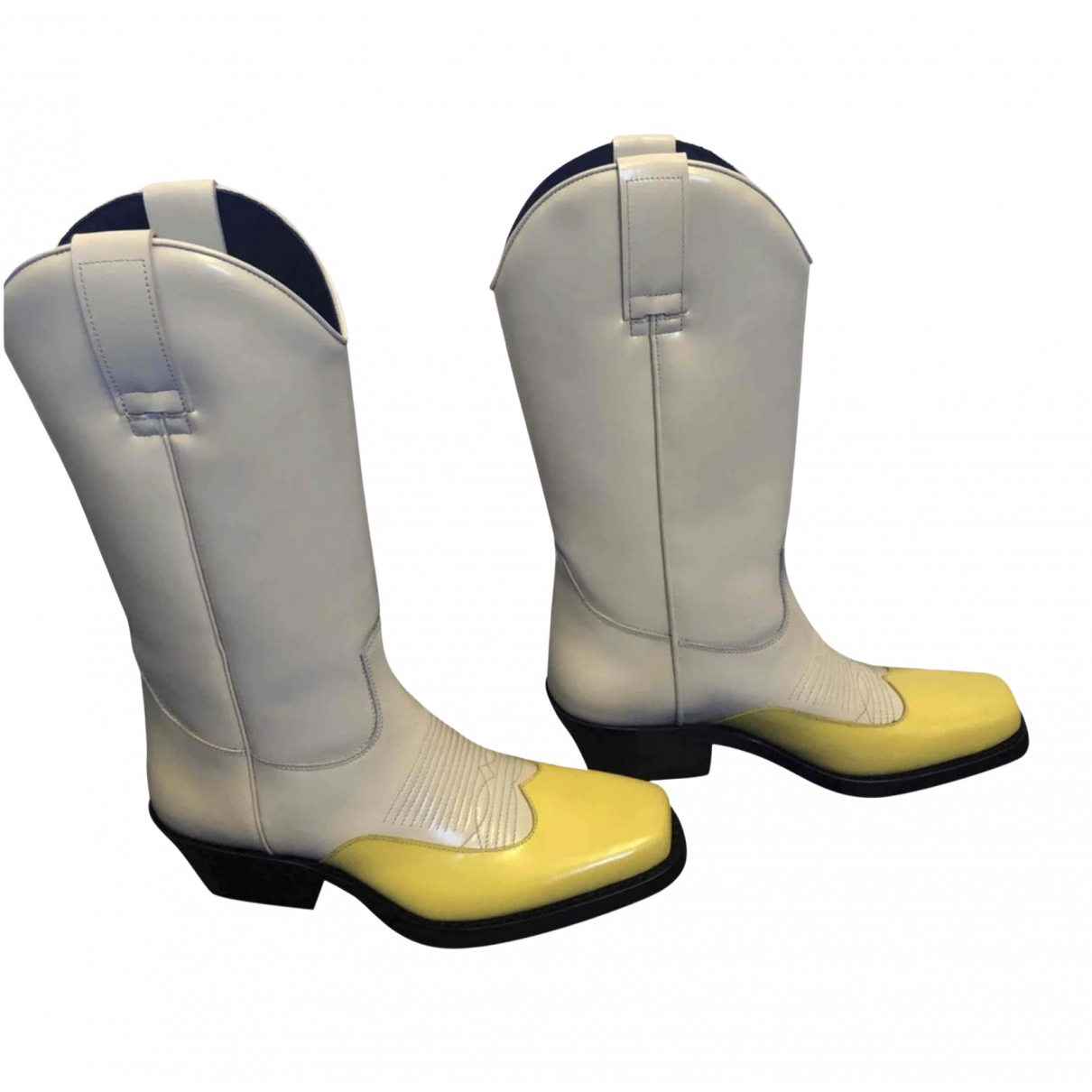 calvin klein white cowboy boots