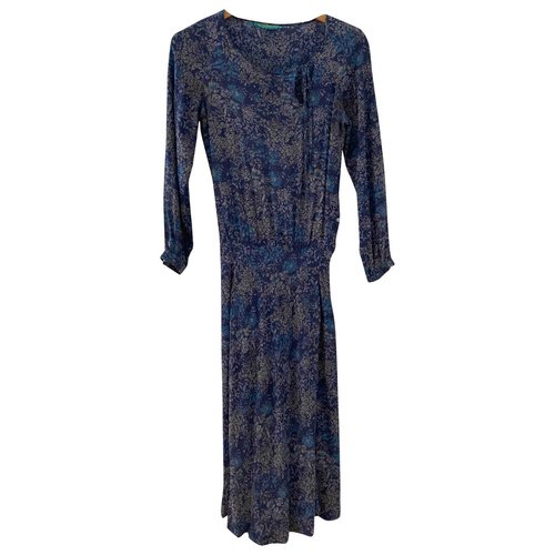 Pre-owned Cacharel Silk Maxi Dress In Blue